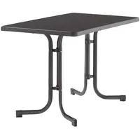 Sieger Gartenklapptisch, Anthrazit, Grau, Metall, rechteckig, Rundrohr, Sternfuß, 70x72x115