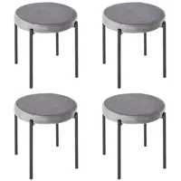 Homcom Esszimmerhocker Polyester, Stahl,