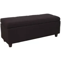 MCW Aufbewahrungs-Truhe Kriens, Stoff/Textil, 45x114x45cm schwarz