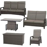 Siena Garden Garten-Essgruppe »Corido«, (5 tlg.), grau