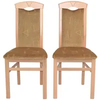 Moebel-direkt-online Esszimmerstuhl gepolstert Buche beige 2er Set