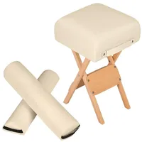 Tectake tectake® Hocker mit 2 Lagerungsrollen, aus Holz und