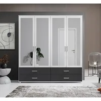 SchlafKONTOR Drehtürenschrank »Ivar Kleiderschrank mit Spiegel«, inklusive 2 Spiegeltüren