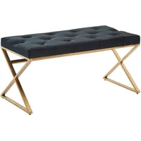 KADIMA DESIGN Sitzbank Schwarz, robustes Metallgestell, | Gr.: onesize