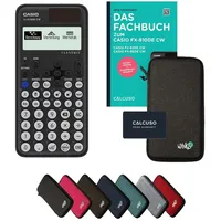 Casio fx-810DE CW inkl. Schutztasche Dunkelgrau & Fachbuch (96