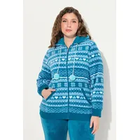 Ulla Popken Damen große Größen Übergrößen Plus Size Homewear-Jacke,
