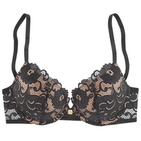 JETTE Push-up-BH Damen schwarz-caramel Gr.85A