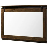 MASSIVMOEBEL24.DE Spiegel Mango 114x6x80 braun lackiert RAILWAY #478 -