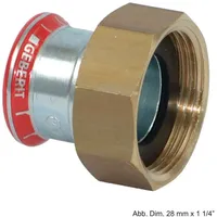 Geberit bergang Mapress C-Stahl d 22mmxG 1, m ÜM,