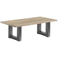 Roller Couchtisch - Graphit-Eiche Sägerau - U-Gestell - 120x70