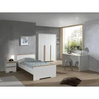 Vipack Vipack: Artikelset "LONDON" 4-Teilig- Kinderzimmerset Jugendzimmer - Weiß/
