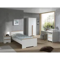 Vipack Vipack: Artikelset "LONDON" 5-Teilig- Kinderzimmerset Jugendzimmer -Weiß/ Buche
