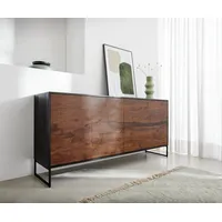 DeLife Sideboard Vaag 170 cm Sheesham Natur Mango Schwarz