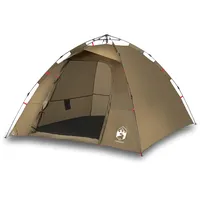 VidaXL Angelzelt 4 Personen Olivgrün Quick Release