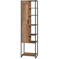 [en.casa] Hochschrank Namsskogan 165x42,5x30cm Walnussoptik