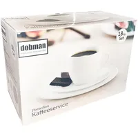 Expo-Börse Dobman Porzellan Kaffeeservice weiß 18 tlg Geschirrset rund