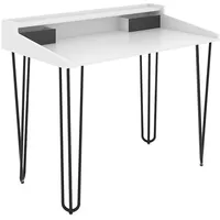 Vicco Schreibtisch Sannar, Weiß Schwarz 110 x 60 cm