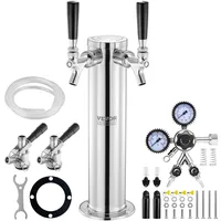 Vevor Bierspender Bierturm, Bier-Umrüstsatz mit zwei Zapfhähnen, Bier-Turm-Zapfanlage aus