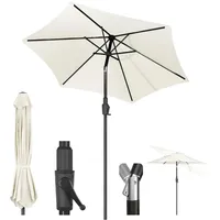 Sekey 220 cm Sonnenschirm mit Kurbel und Auto Kippen,Marktschirm