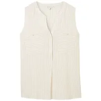 Tom Tailor Damen Basic Blusen-Top mit Streifen und Brusttaschen,