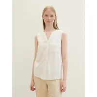 Tom Tailor Damen Basic Blusen-Top mit Streifen und Brusttaschen,