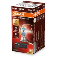 Osram NIGHT BREAKER 220 H11, +220% mehr Helligkeit, Halogen-Scheinwerferlampe,