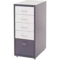 Mendler Boston Rollcontainer 69x28x41 cm dunkelgrau