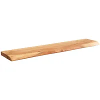 FineBuy Wandregal Baumkante Akazie Holz Design Schweberegal Regal Massiv,