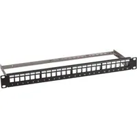 EFB-Elektronik EFB B37200100TS.24 Verteilerfeld 19” 1HE 24-Port metall schwarz
