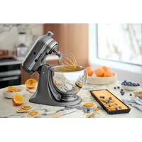 KitchenAid Artisan 5KSM175 Medallion Silber Glasset mit Glasschüssel