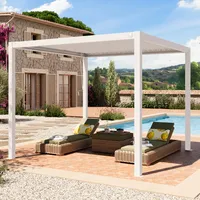 Primeyard Pergola in Weiß; mit Lamellendach in Weiß -