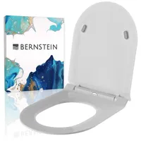 Bernstein WC-Sitz Bernstein U2019 Softclose flach Ersatzdeckel Weiß glänzend