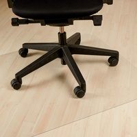 Relaxdays Bodenschutzmatte Bürostuhl, 120x120 cm, PVC Bodenunterlage Laminat, Parkett,
