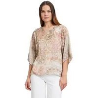 Cartoon Damen Casual-Bluse mit Muster Beige-Rosé,40 - 40