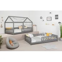 TICAA 2 in 1 TiCAA Hausbett Bodenbett wandelbar mit