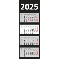 Adina 2025 ADINA Wandkalender 92x33cm 4-Monate schwarz