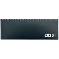 Adina Tischquerkalender 1W/1S schwarz Kartondeckel Schreibtischkalender Tischkalender 30x10cm