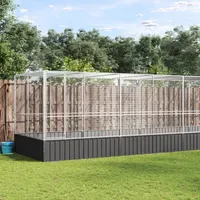 VidaXL Vogelkäfig Voliere mit Erweiterung 625 x 207 x
