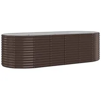 VidaXL Hochbeet Pulverbeschichteter Stahl 249x100x68 cm Braun - Vidaxl