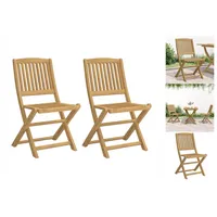 VidaXL Gartenstühle 2 Stk. Klappbar 57x48,5x90 cm Massivholz Akazie