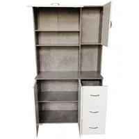 Hti-Living Küchenschrank Beton/Weiß Blanca 100 x 180 x 40