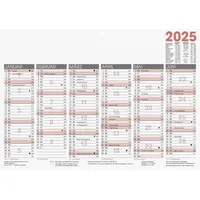 Glocken Tafelkalender (2025), 1 Seite = 6 Monate, A4