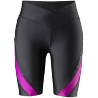LASCANA ACTIVE Funktionsshorts Damen schwarz-lila Gr.S (36/38)