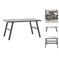 VidaXL Garten-Couchtisch Schwarz 90x45x35 cm Pulverbeschichteter Stahl