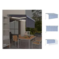 VidaXL Markise Manuell Einziehbar mit Rollo & LED 3,5x2,5