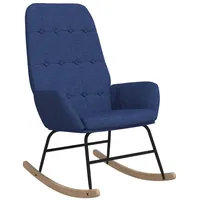 VidaXL Schaukelstuhl Blau Stoff