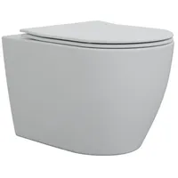 Hago WC-Sitz Spülrandloses Hänge-WC Keramik Weiß Nano-Beschichtung Lotuseffekt weiß
