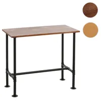 Mendler Bartisch HWC-N21, Bistrotisch, Fußablage Industrial Metall Massiv-Holz Kiefer