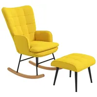 Homcom Schaukelstuhl mit Hocker 64x90x89 cm