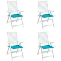 VidaXL Gartenstuhl-Kissen 4 Stk. Türkis 50x50x3 cm Stoff Vidaxl
